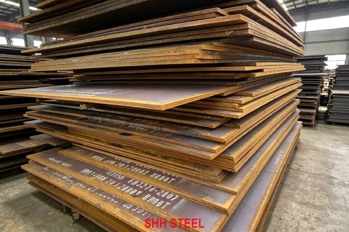 ASTM A514 Grade T quenched and tempered 100 ksi structural steel plate, Mn-Mo-V low-carbon alloy, max 2 in, SHH STEEL