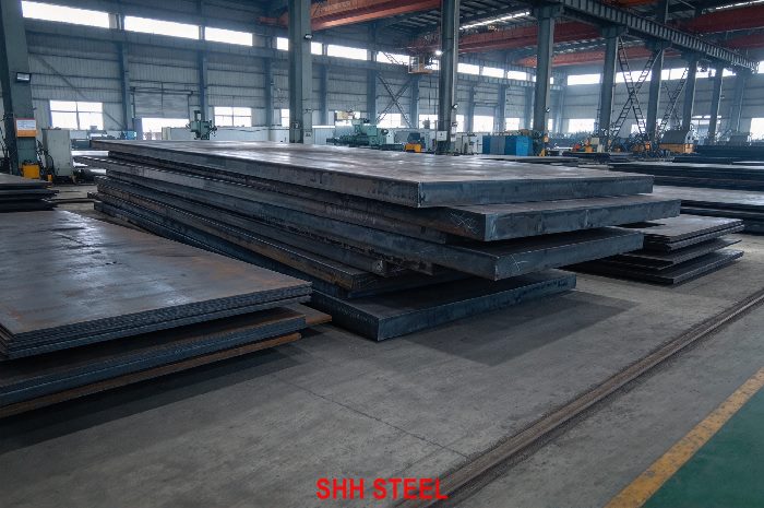 Close view of ASTM A131 DH32 hull structural steel plate, ASTM A131/A131M