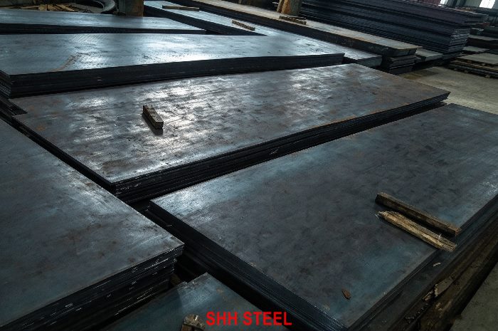 Close view of ASTM A131 EH36 hull structural steel plate, ASTM A131/A131M