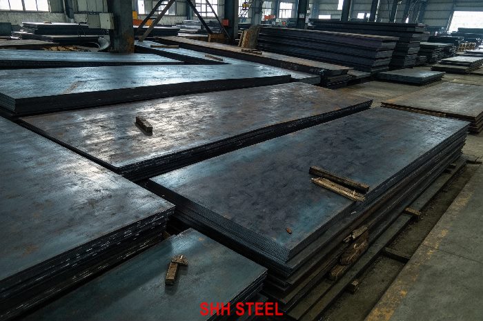 Close view of BV DH36 hull structural steel plate, Bureau Veritas (BV) rules