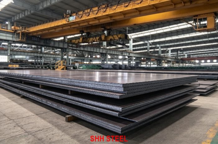 Close view of BV DH420 hull structural steel plate, Bureau Veritas (BV) rules