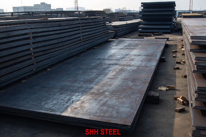 Close view of BV DH500 hull structural steel plate, Bureau Veritas (BV) rules