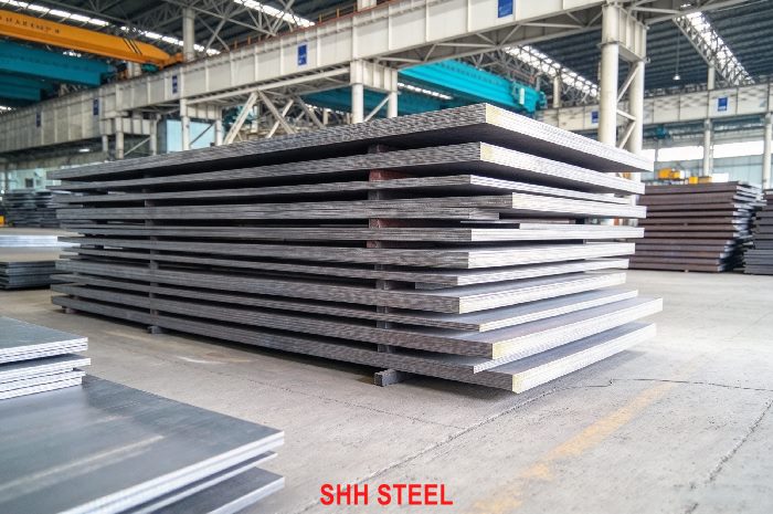Close view of BV FH36 hull structural steel plate, Bureau Veritas (BV) rules