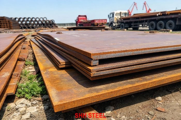 Close view of BV Grade A hull structural steel plate, Bureau Veritas (BV) rules