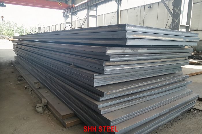 Close view of KR RA63 hull structural steel plate, Korean Register (KR) rules