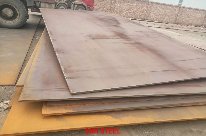 Close view of KR RE43 hull structural steel plate, Korean Register (KR) rules