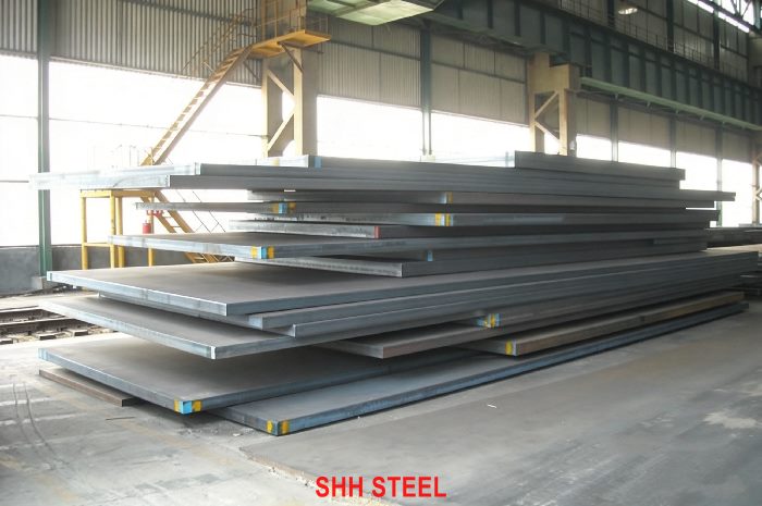 KR RF51 shipbuilding steel plate to Korean Register (KR) rules, stacked hull plates