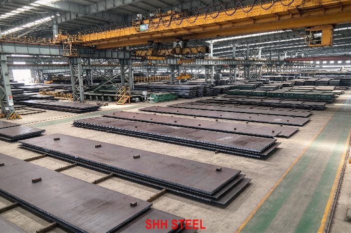 Close view of LR AH32 hull structural steel plate, Lloyd's Register (LR) rules