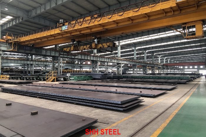 Close view of LR DH50 hull structural steel plate, Lloyd's Register (LR) rules