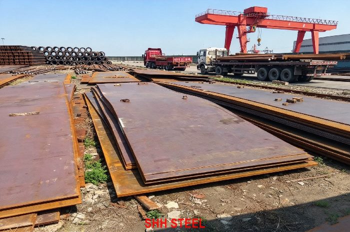 LR DH55 shipbuilding steel plate to Lloyd's Register (LR) rules, stacked hull plates