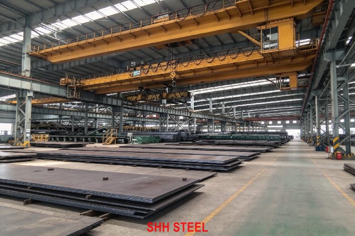 Close view of LR DH69 hull structural steel plate, Lloyd's Register (LR) rules