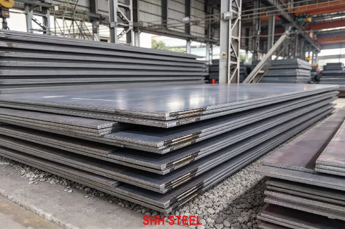 Close view of LR EH62 hull structural steel plate, Lloyd's Register (LR) rules