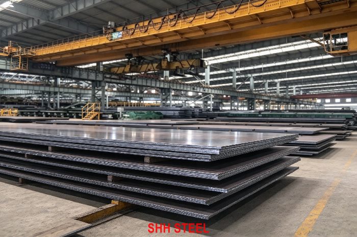 LR EH69 shipbuilding steel plate to Lloyd's Register (LR) rules, stacked hull plates