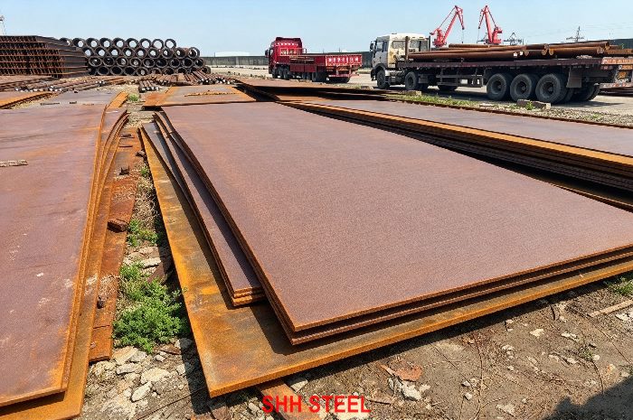 LR Grade D shipbuilding steel plate to Lloyd's Register (LR) rules, stacked hull plates